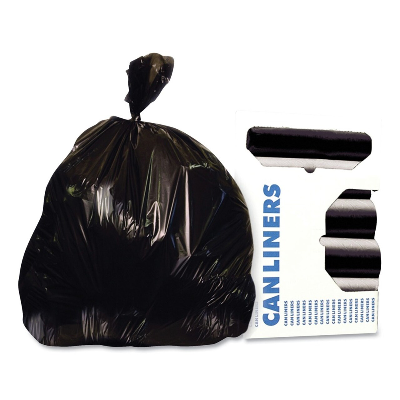 Heritage 30 in. x 36 in. 30 Gallon 0.65 mil Linear Low-Density Can Liners - Black (250/Carton)